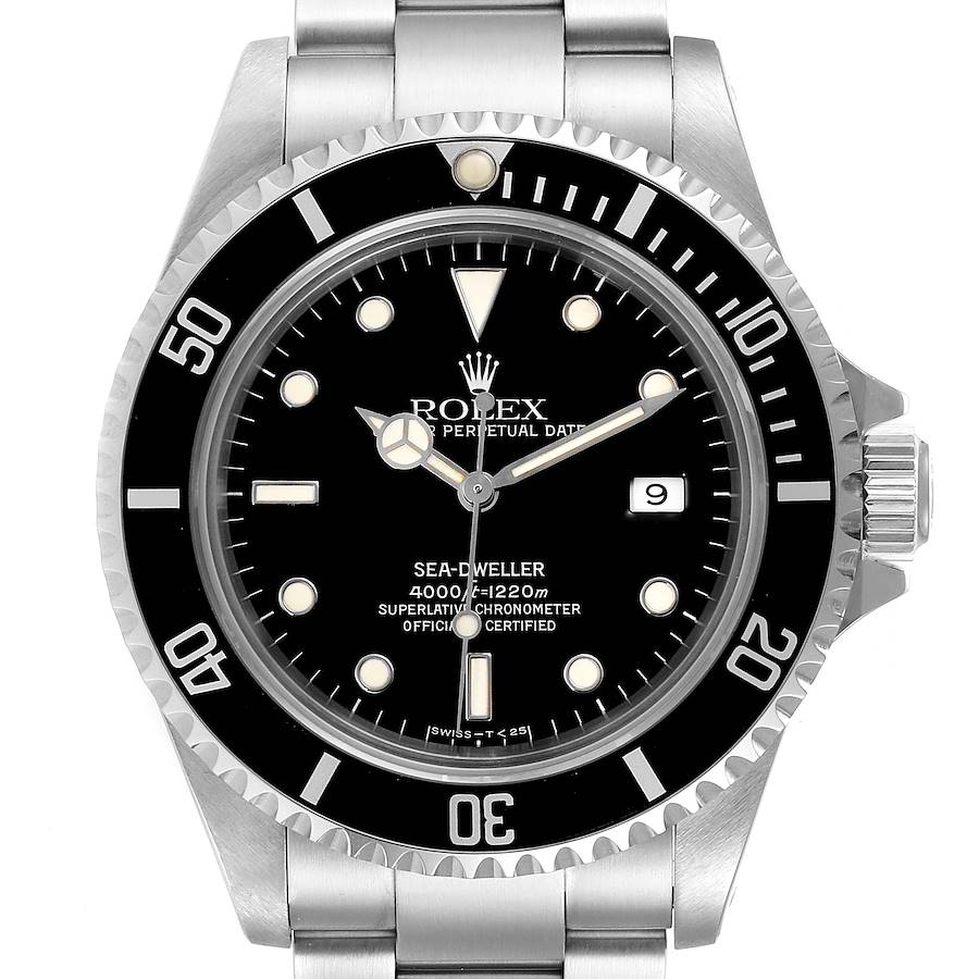 Rolex Seadweller 4000 Black Dial Steel Mens Watch 16600 SwissWatchExpo