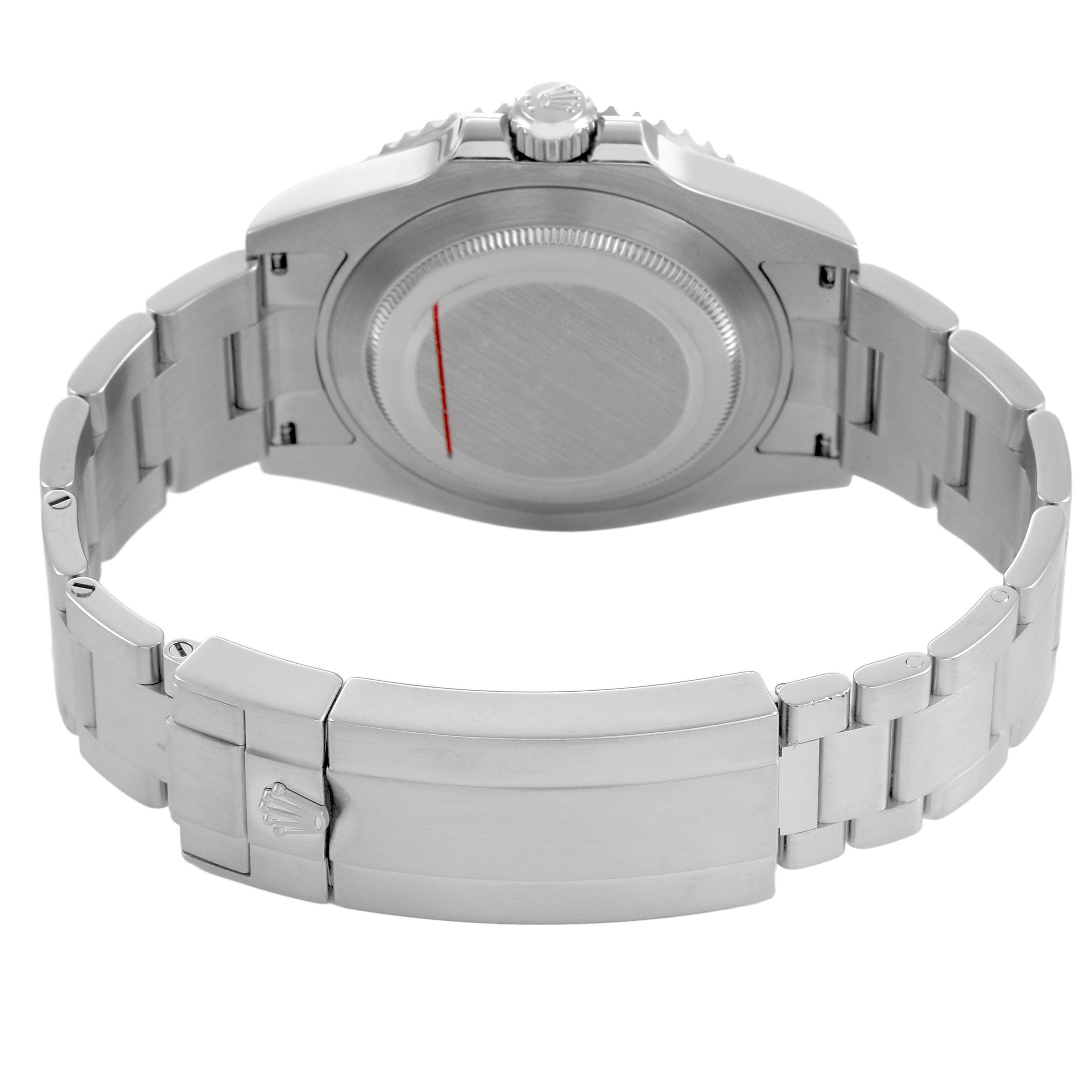 The image shows the back and bracelet clasp of a Rolex Submariner 126610LN Men's Stainless Steel Black Dial watch, viewed from the rear angle.