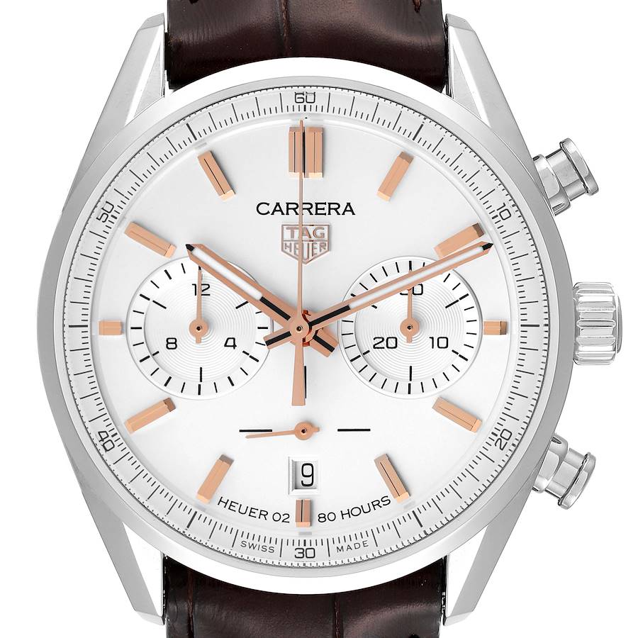 Tag Heuer Carrera Calibre White Dial Steel Mens Watch CBN2013 Box Card SwissWatchExpo
