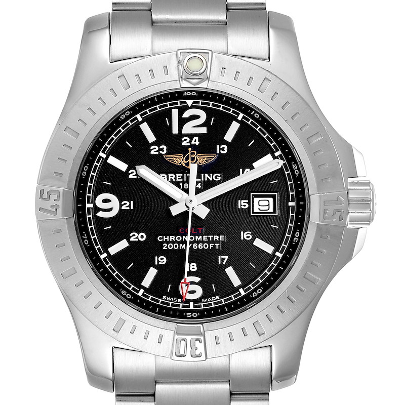 Breitling Colt Black Dial Stainless Steel Mens Watch A74388 ...