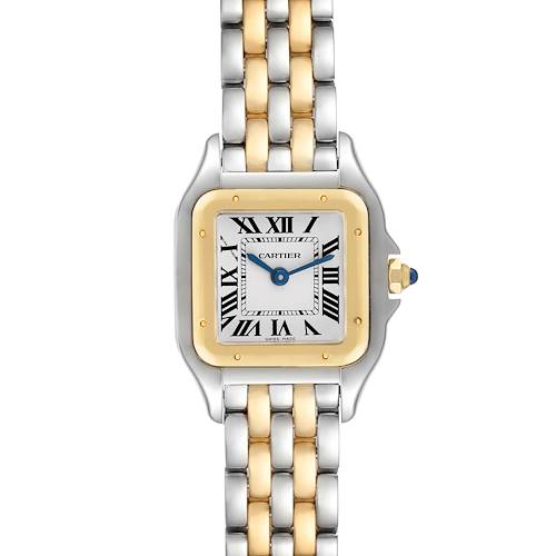 Photo of Cartier Panthere Steel Yellow Gold 2 Row Ladies Watch W2PN0006 Box Card