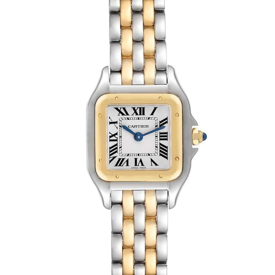 Cartier Panthere Steel Yellow Gold 2 Row Ladies Watch W2PN0006 Box Card SwissWatchExpo