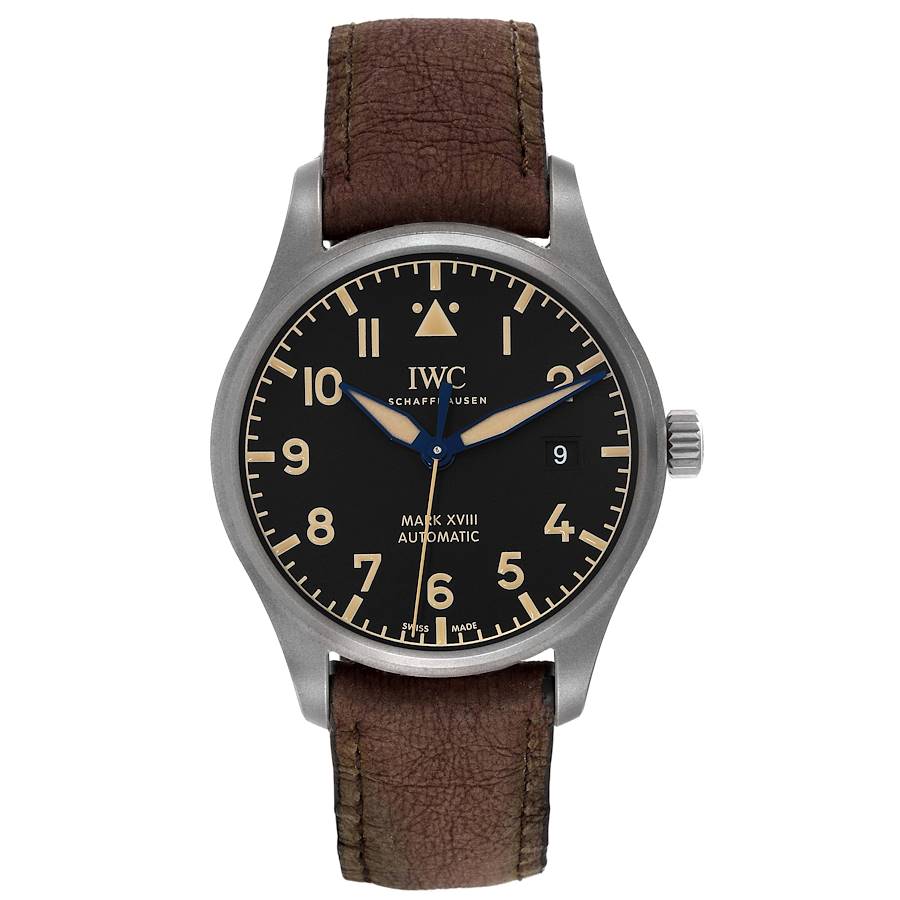 IWC Pilot Mark XVIII Heritage Titanium Mens Watch IW327006 Box