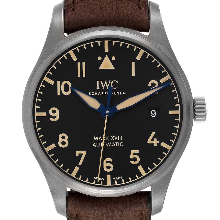 IWC Pilot Mark XVIII Heritage Titanium Mens Watch IW327006 Box Card SwissWatchExpo