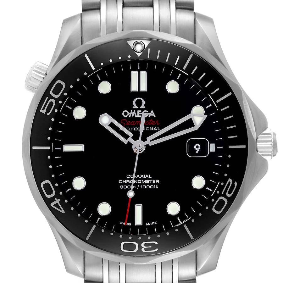 Omega Seamaster Diver 300M Black Dial Mens Watch 212.30.41.20.01.003 Box Card SwissWatchExpo