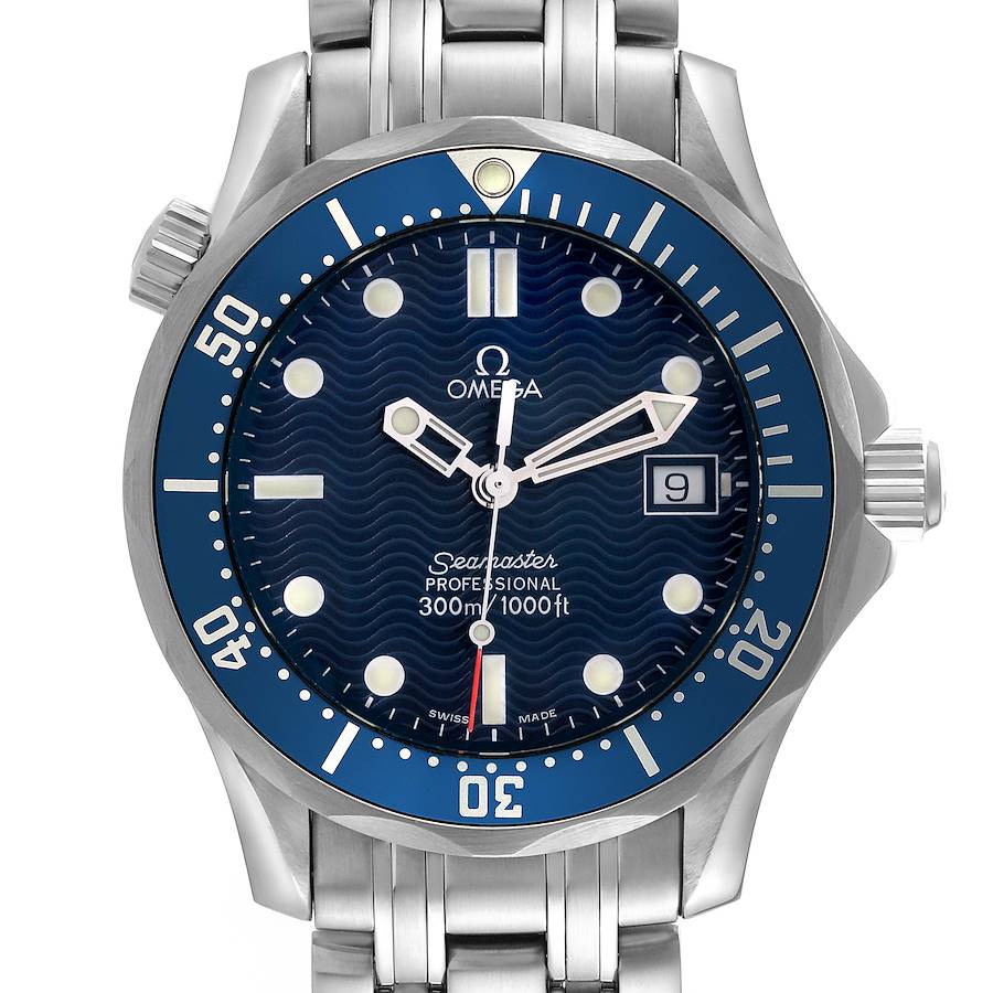 Omega Seamaster Diver 300M Midsize Quartz Steel Mens Watch 2561.80.00 Card SwissWatchExpo