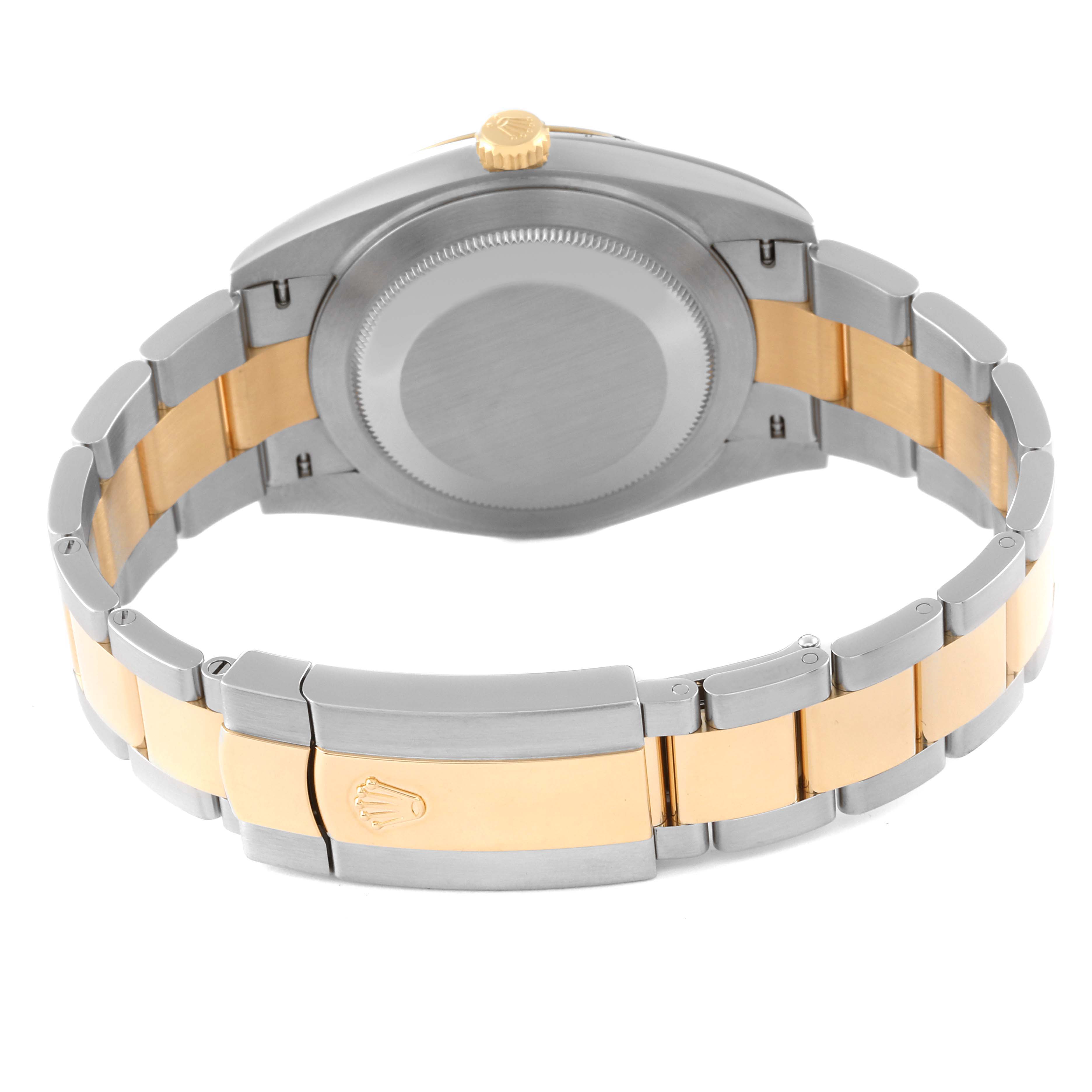 This image shows the rear view of the Rolex Datejust 41 126333 Men's Steel and Gold (two tone) Grey Dial 126333 Men's Steel and Gold (two tone) Grey Dial, highlighting the bracelet and case back.