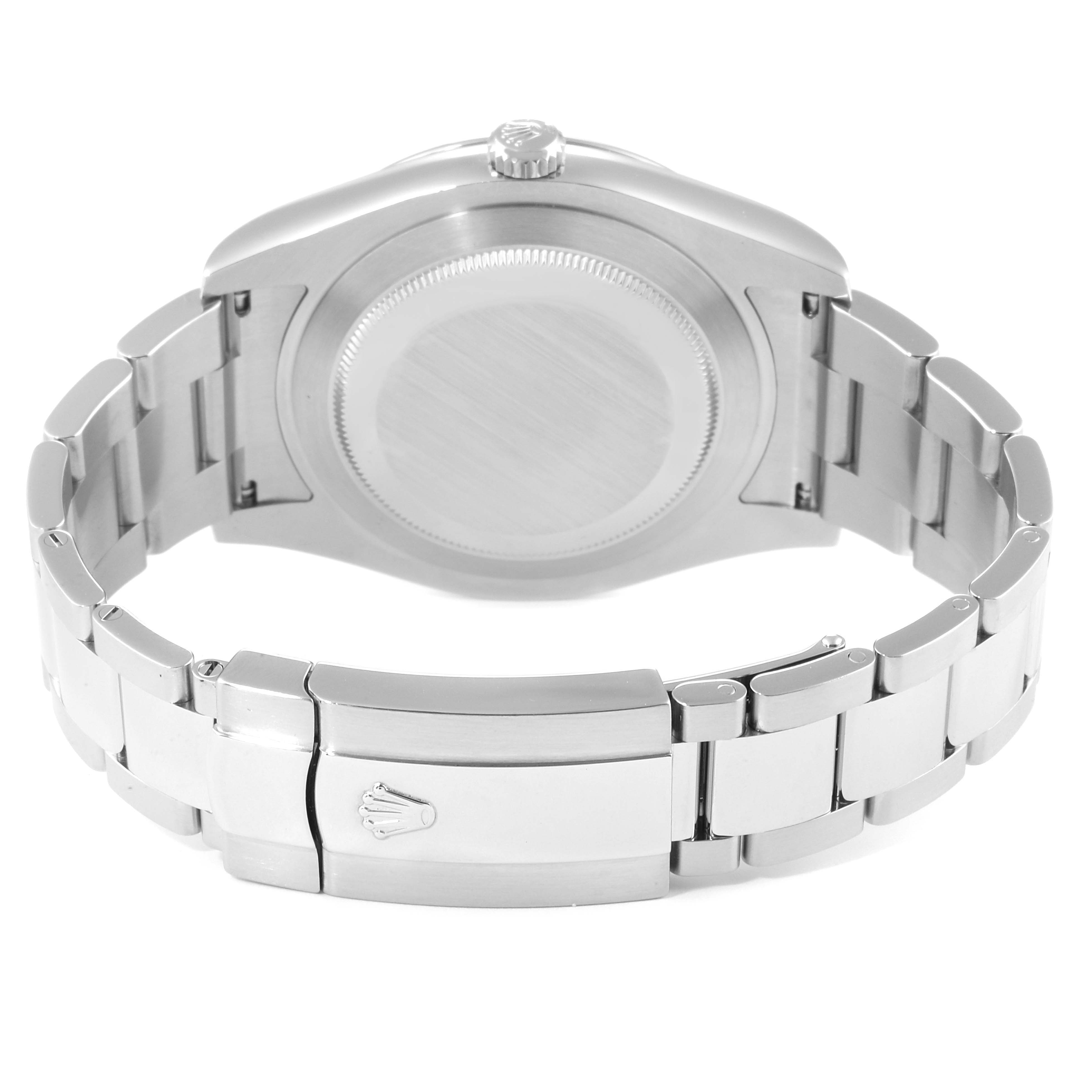 The image shows the back and bracelet clasp of a Rolex Datejust 41 116300 Men's Stainless Steel Blue Dial 116300 Men's Stainless Steel Blue Dial watch.