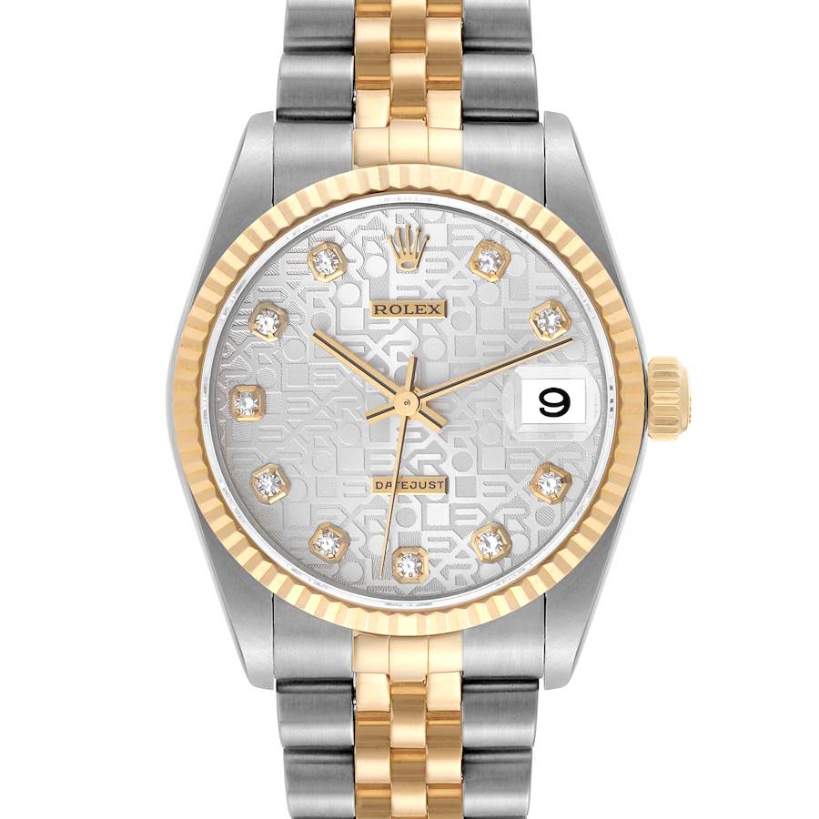 Rolex Datejust Midsize Steel Yellow Gold Diamond Ladies Watch 78273 SwissWatchExpo