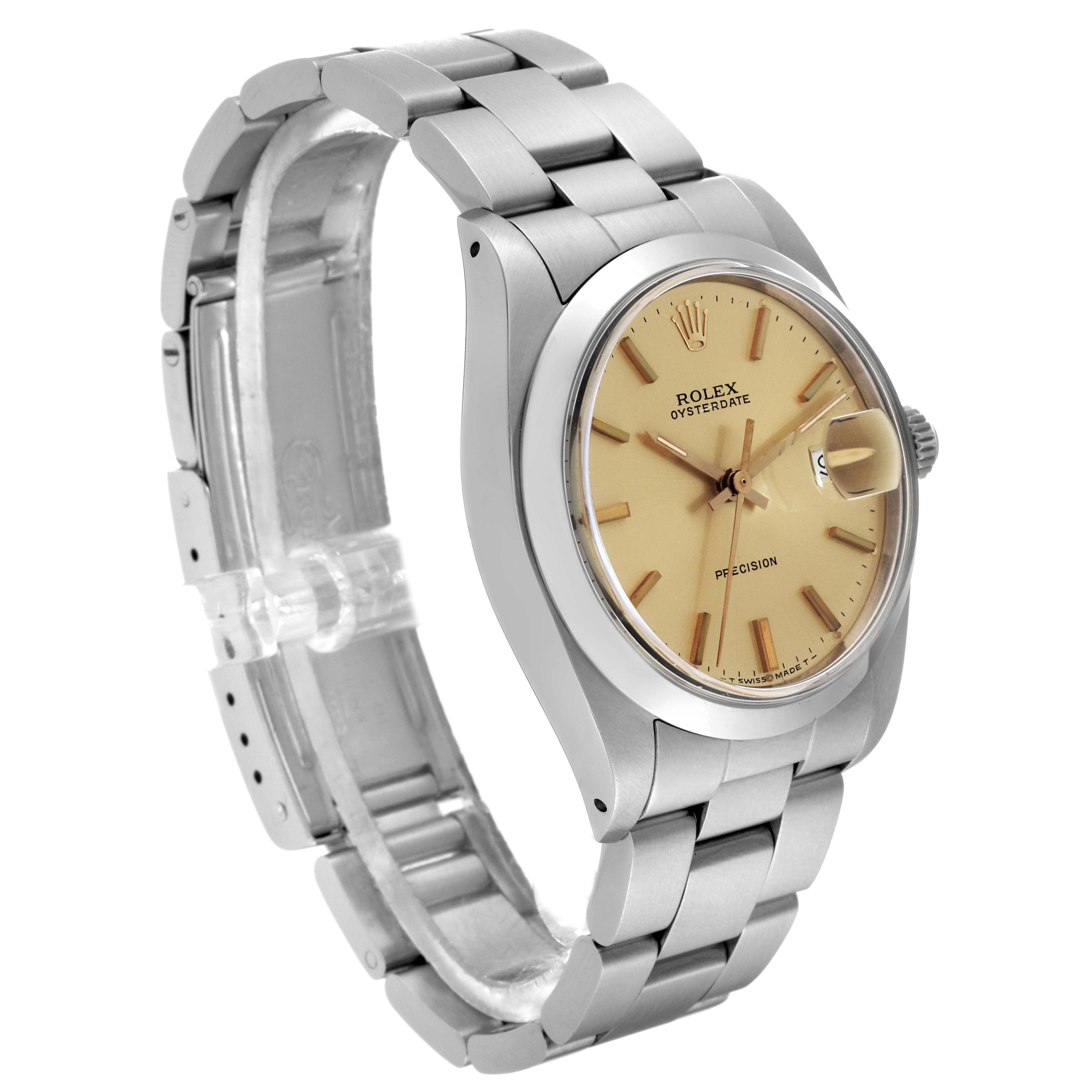 The image shows a Rolex Vintage Collection 6694 Men's Stainless Steel Champagne Dial 6694 Men's Stainless Steel Champagne Dial watch at a three-quarter angle, highlighting the dial, case, and bracelet.