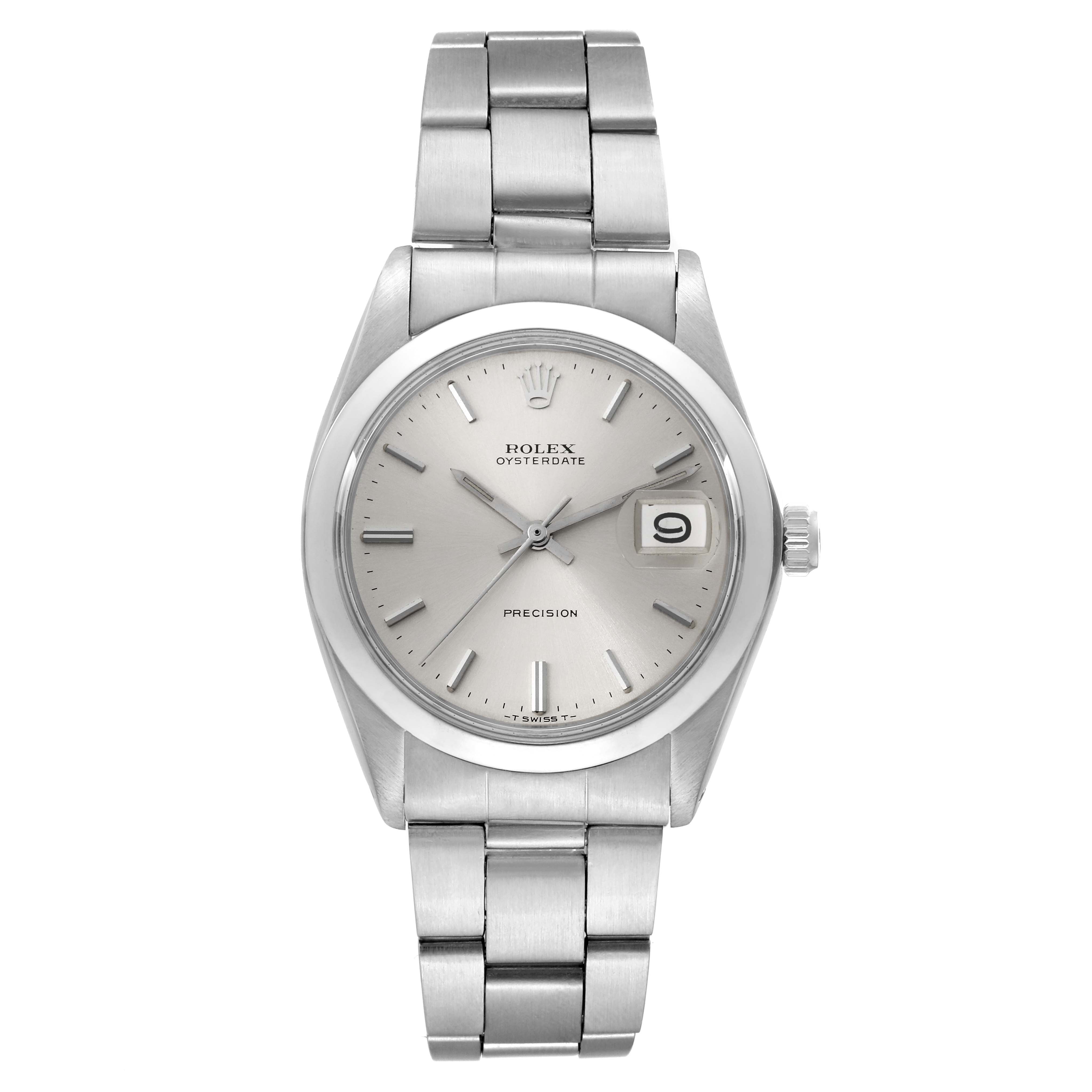 The Rolex Vintage Collection 6694 Men's Stainless Steel Silver Dial 6694 Men's Stainless Steel Silver Dial watch is shown from a front angle, displaying the face, dial, and bracelet.