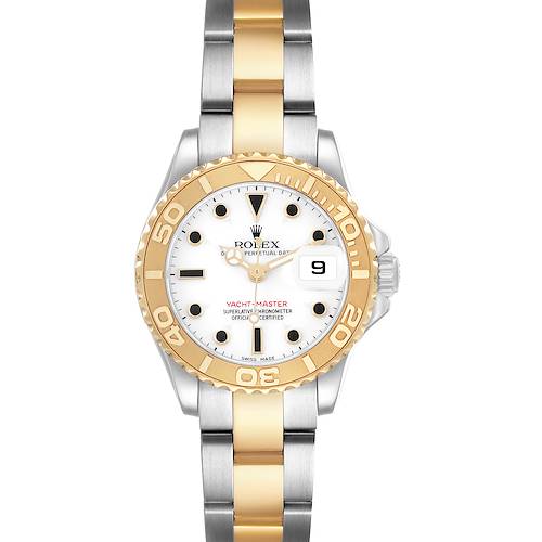 Photo of Rolex Yachtmaster 29 Steel Yellow Gold White Dial Ladies Watch 169623