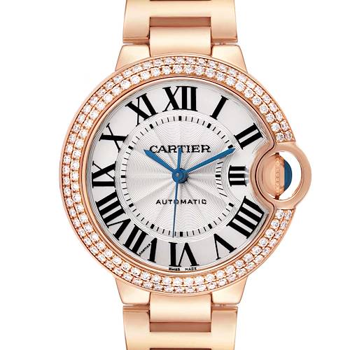 Photo of Cartier Ballon Bleu 33 Rose Gold Diamond Ladies Automatic Watch WE902034