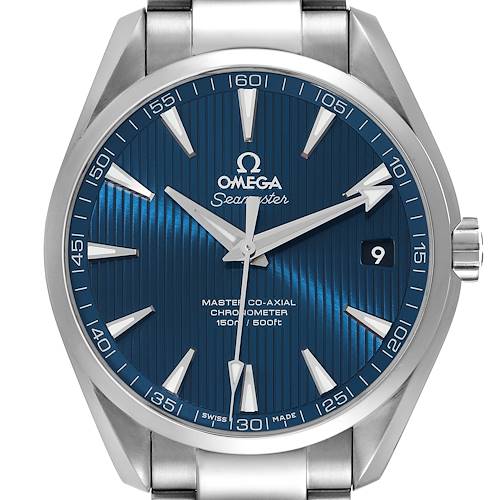 Photo of Omega Seamaster Aqua Terra Blue Dial Steel Watch 231.10.42.21.03.003 Box Card