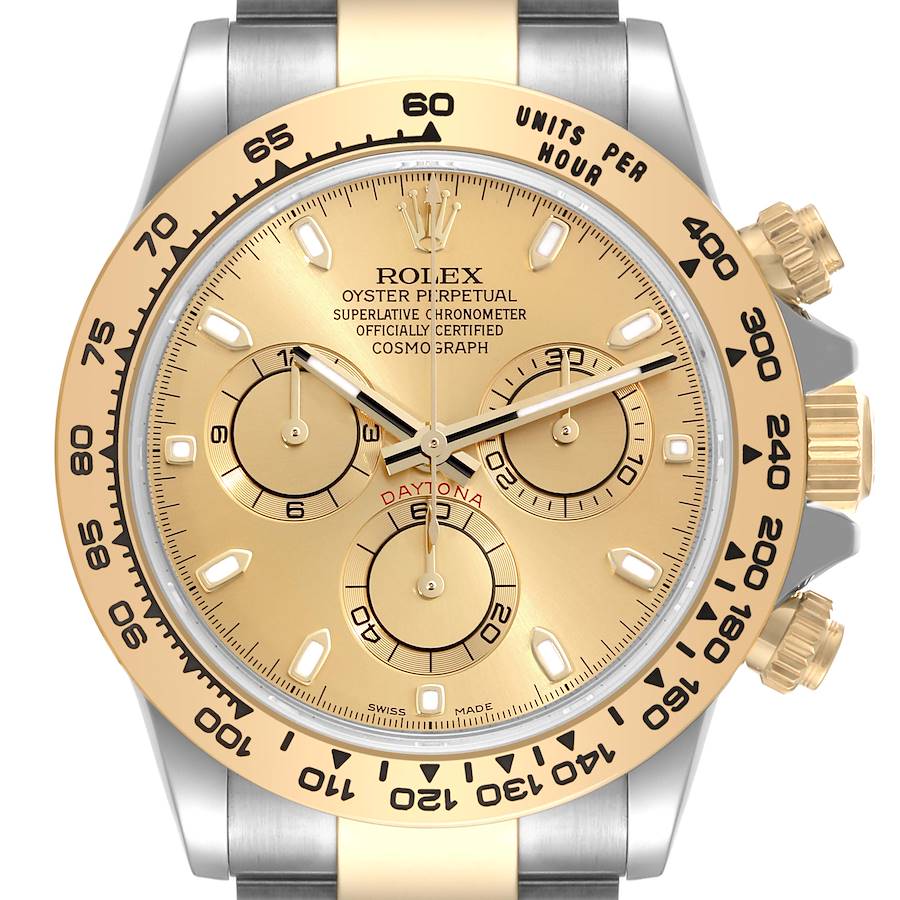 Rolex Daytona Steel Yellow Gold Mens Watch 116503 Box Card SwissWatchExpo