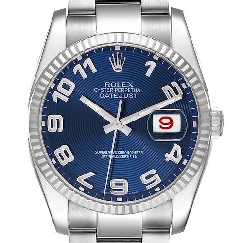 Photo of Rolex Datejust Steel White Gold Blue Concentric Dial Watch 116234