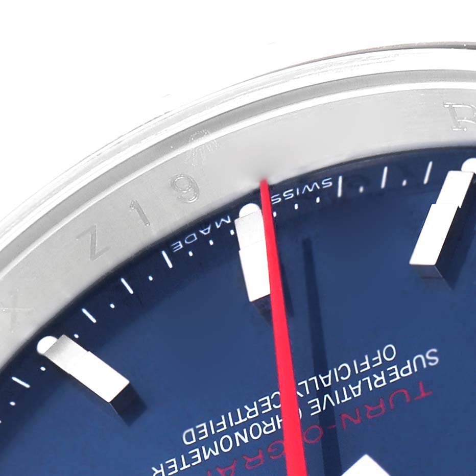 The image shows a close-up of the bezel and dial of the Rolex Turn-o-Graph, model 116264.