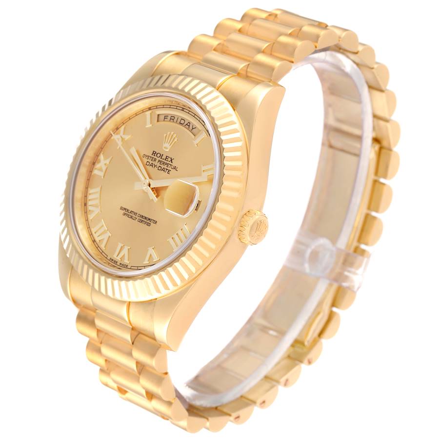 Rolex Day Date II 41 President Yellow Gold Roman Dial Mens Watch
