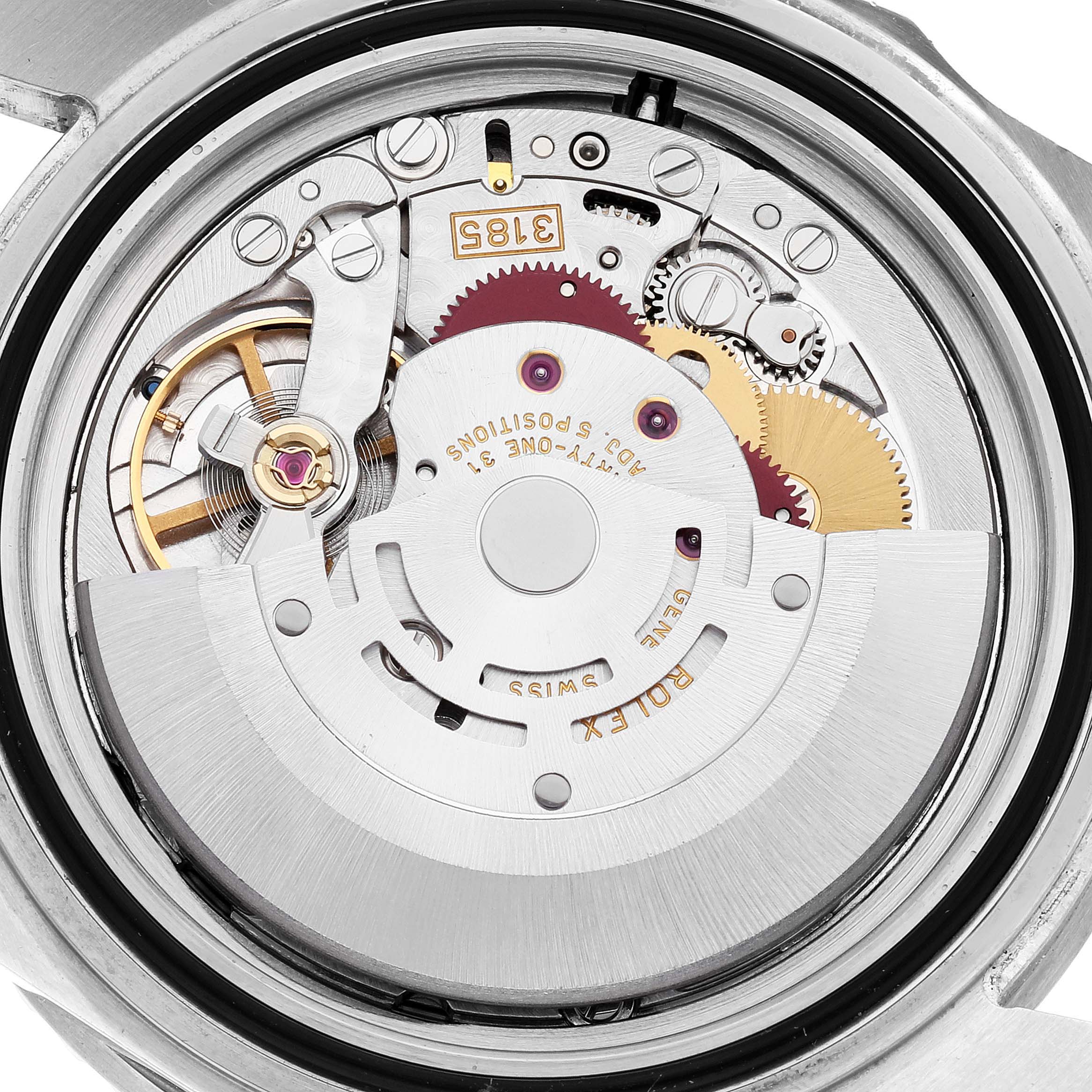 This image shows the internal mechanism of a Rolex GMT-Master 16710 Men's Stainless Steel Black Dial 16710 Men's Stainless Steel Black Dial watch from the back.