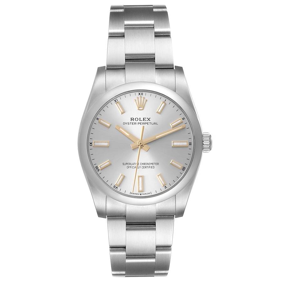 Rolex oyster perpetual new arrivals 34 silver