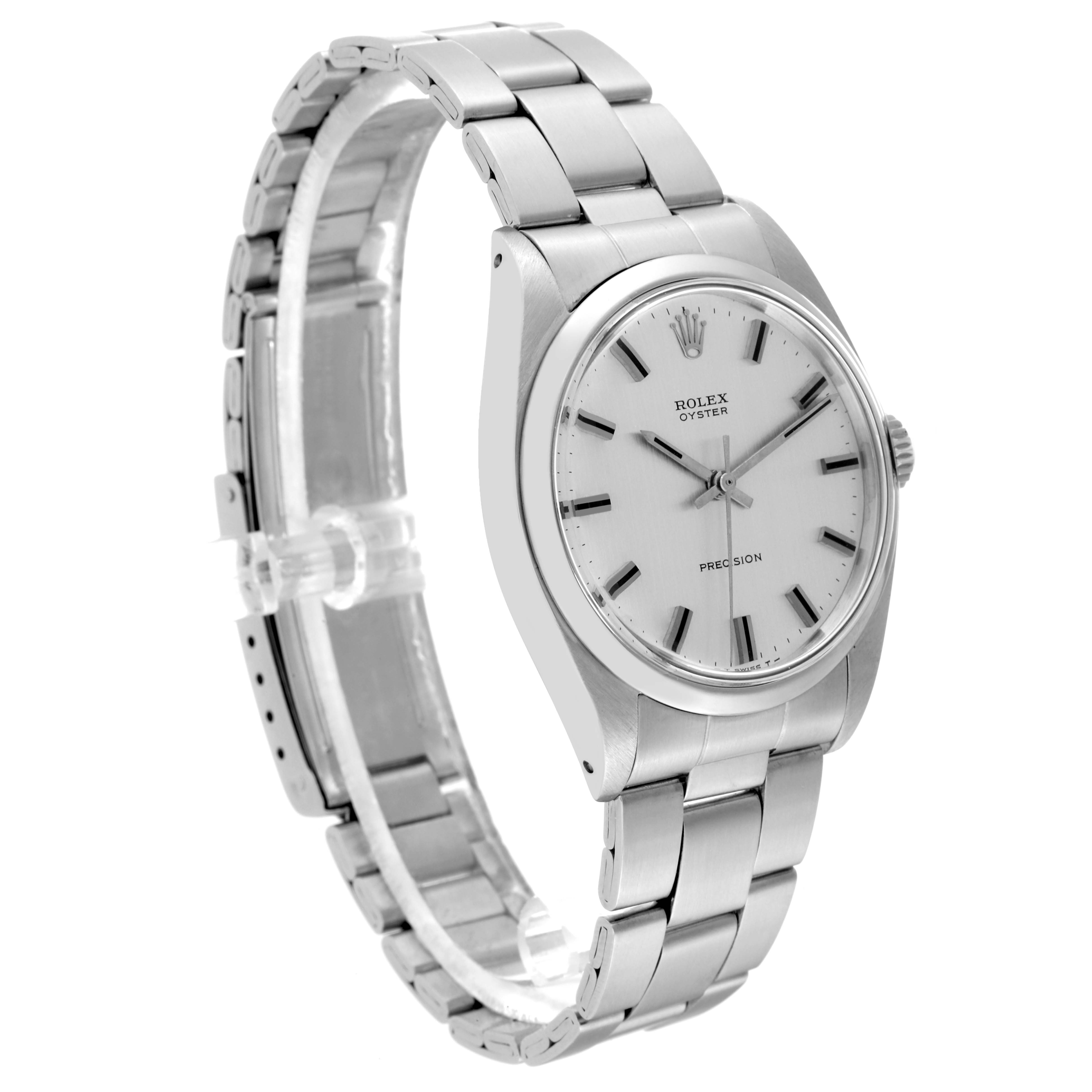 The image shows a Rolex Vintage Collection 6426 Men's Stainless Steel Silver Dial 6426 Men's Stainless Steel Silver Dial model watch from a three-quarter angle, displaying its dial, bezel, and bracelet.