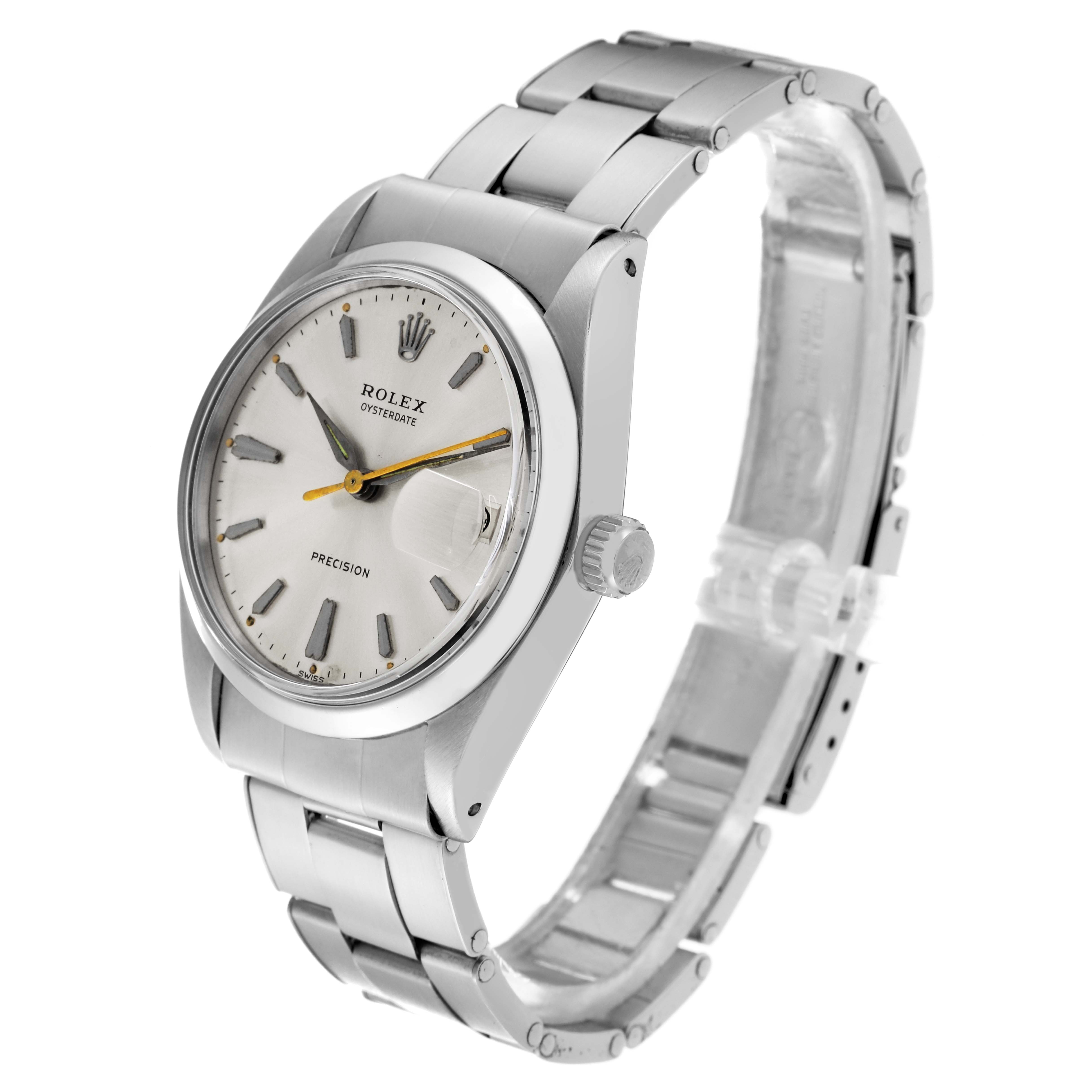 The Rolex Vintage Collection 6694 Men's Stainless Steel Silver Dial 6694 Men's Stainless Steel Silver Dial model is shown at a three-quarter angle highlighting the face, bezel, crown, and bracelet.