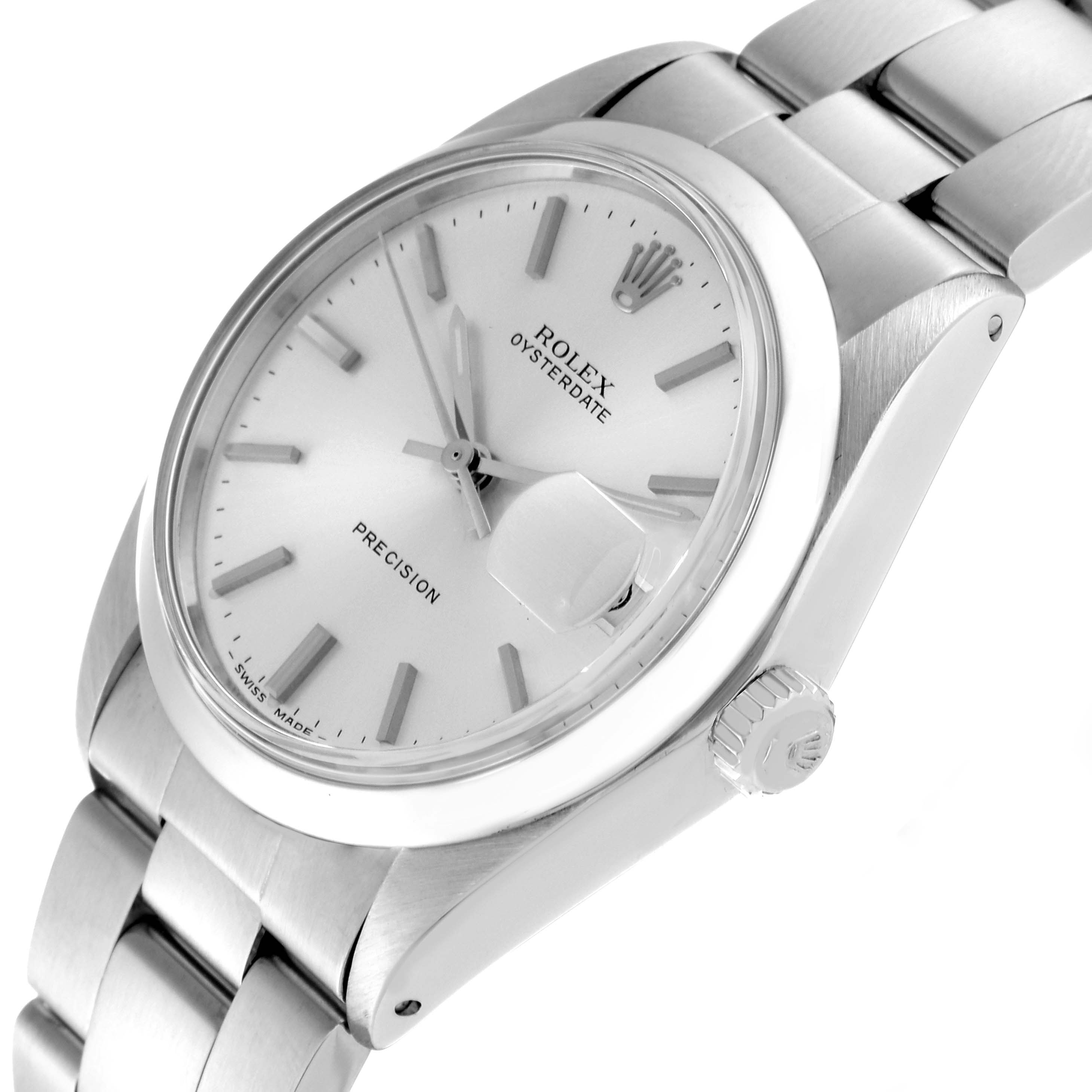 The Rolex Vintage Collection 6694 Men's Stainless Steel Silver Dial 6694 Men's Stainless Steel Silver Dial model is shown at an angled view featuring the watch face, bracelet, and crown.