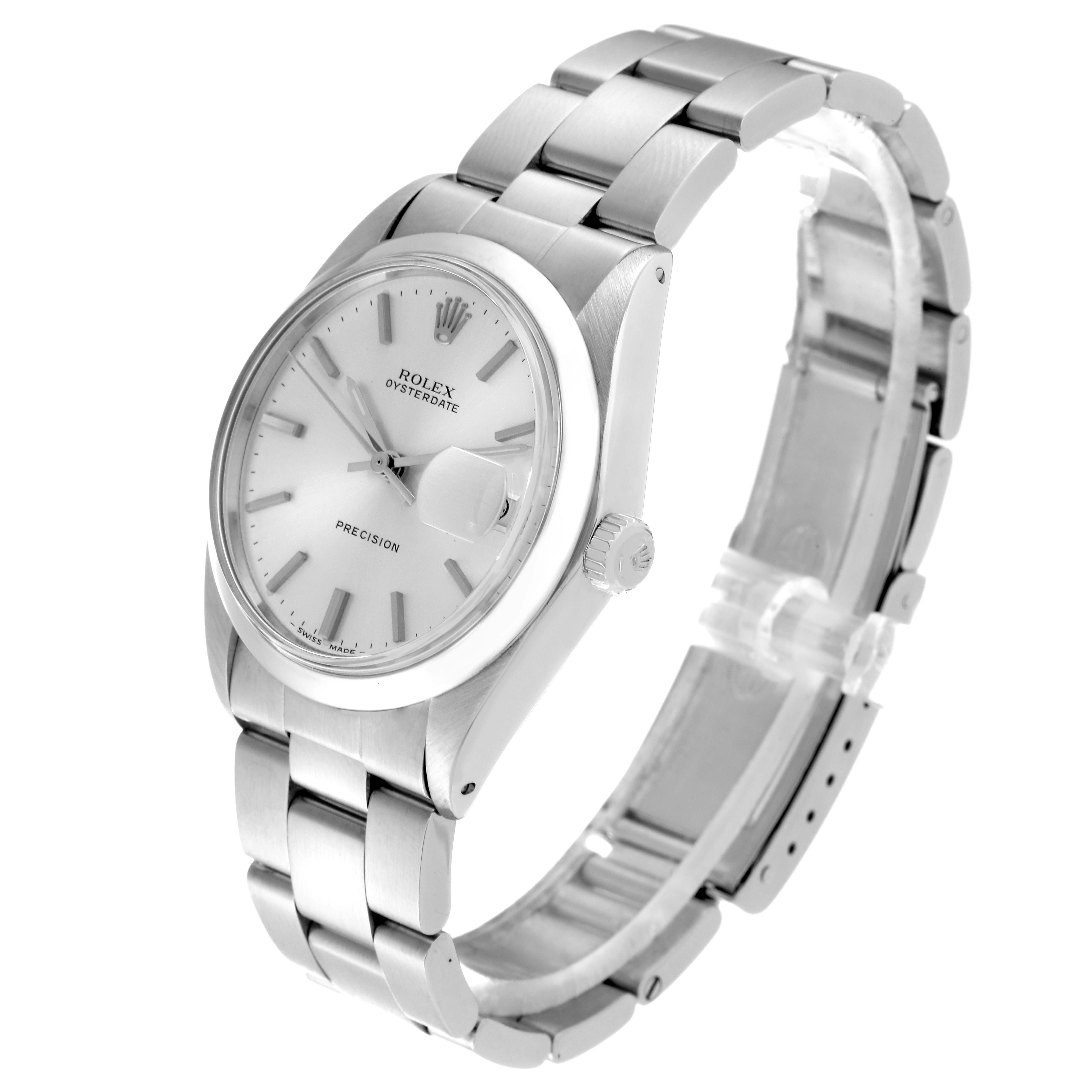 The watch is a Rolex Vintage Collection 6694 Men's Stainless Steel Silver Dial 6694 Men's Stainless Steel Silver Dial model, shown at a slight side angle displaying the face, crown, and bracelet.