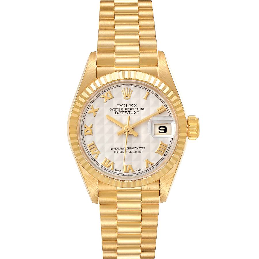 *NOT FOR SALE* Rolex President Datejust Yellow Gold Pyramid Dial Ladies Watch 69178 (Partial Payment) SwissWatchExpo
