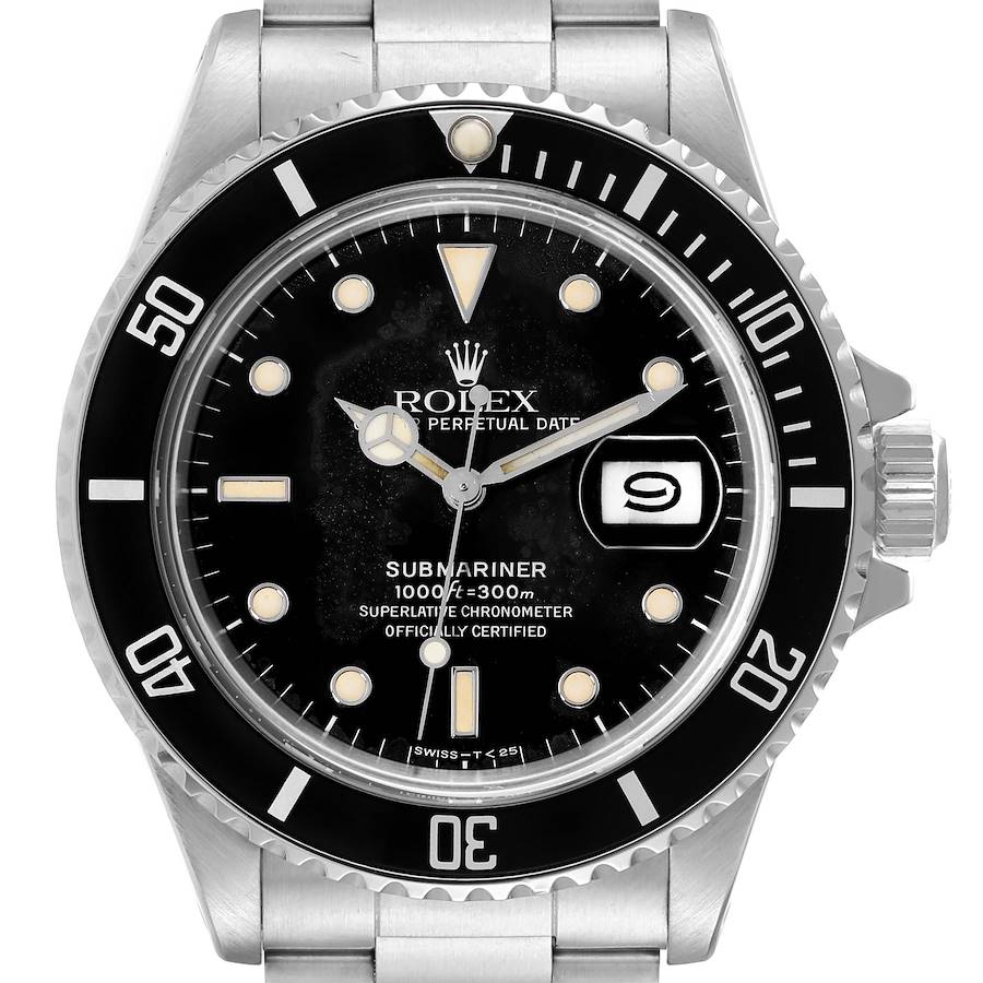 Rolex Submariner Black Dial Steel Vintage Mens Watch 168000 Box Papers SwissWatchExpo