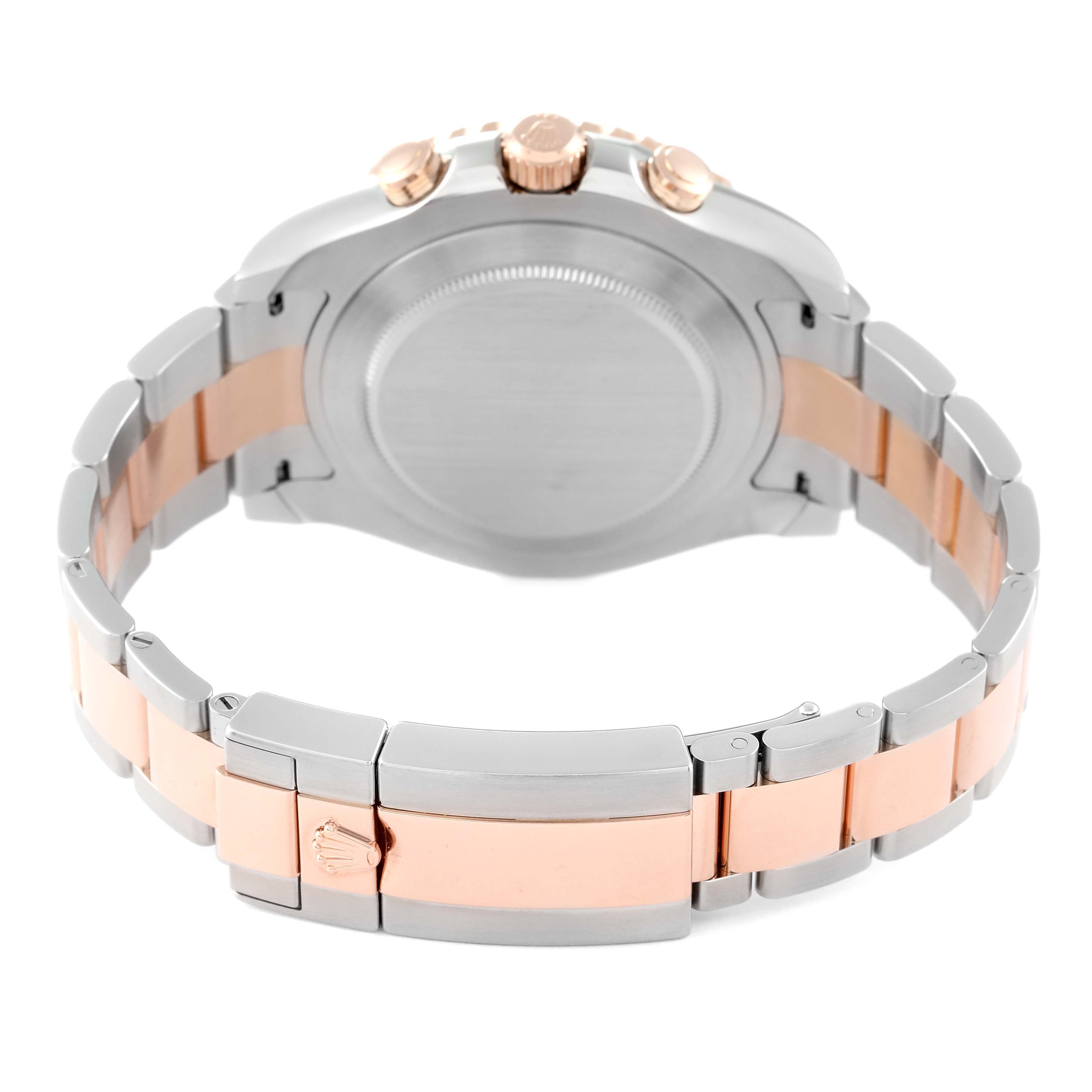 The image shows the back case and bracelet of a Rolex Yacht-Master 116681 Men
s Steel and Gold (two tone) White Dial 116681 Men
s Steel and Gold (two tone) White Dial watch.