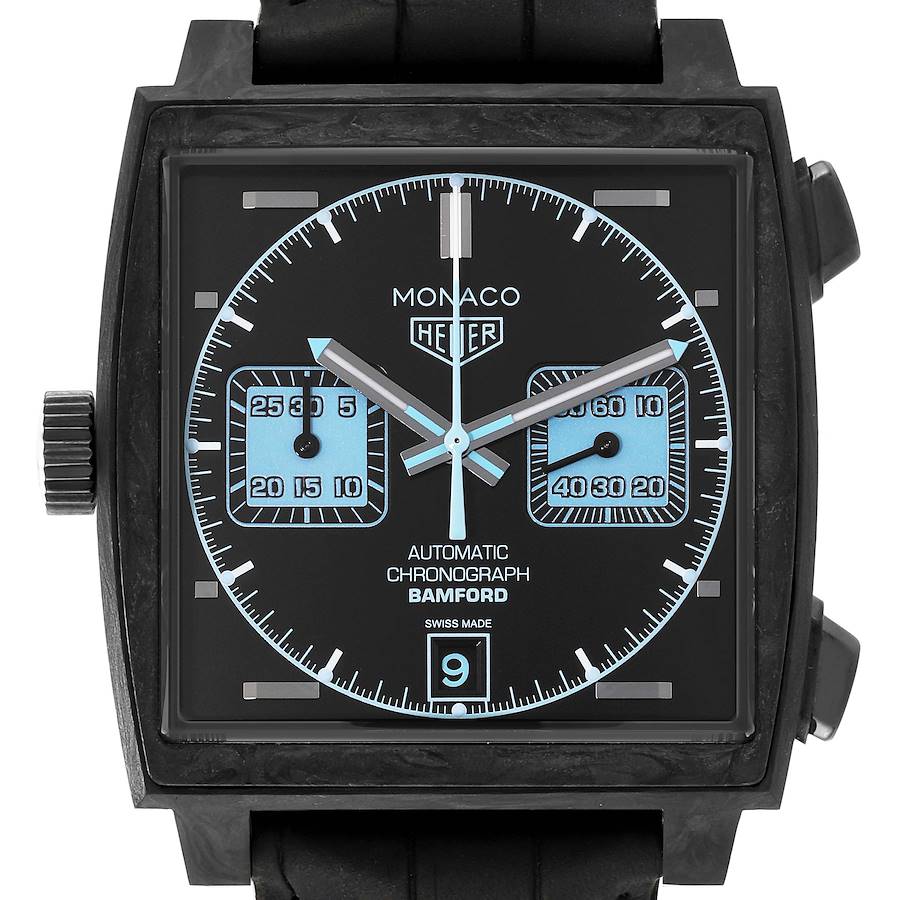 Tag Heuer Monaco Limited Edition Black Dial Carbon Mens Watch CAW2190 Box Card SwissWatchExpo