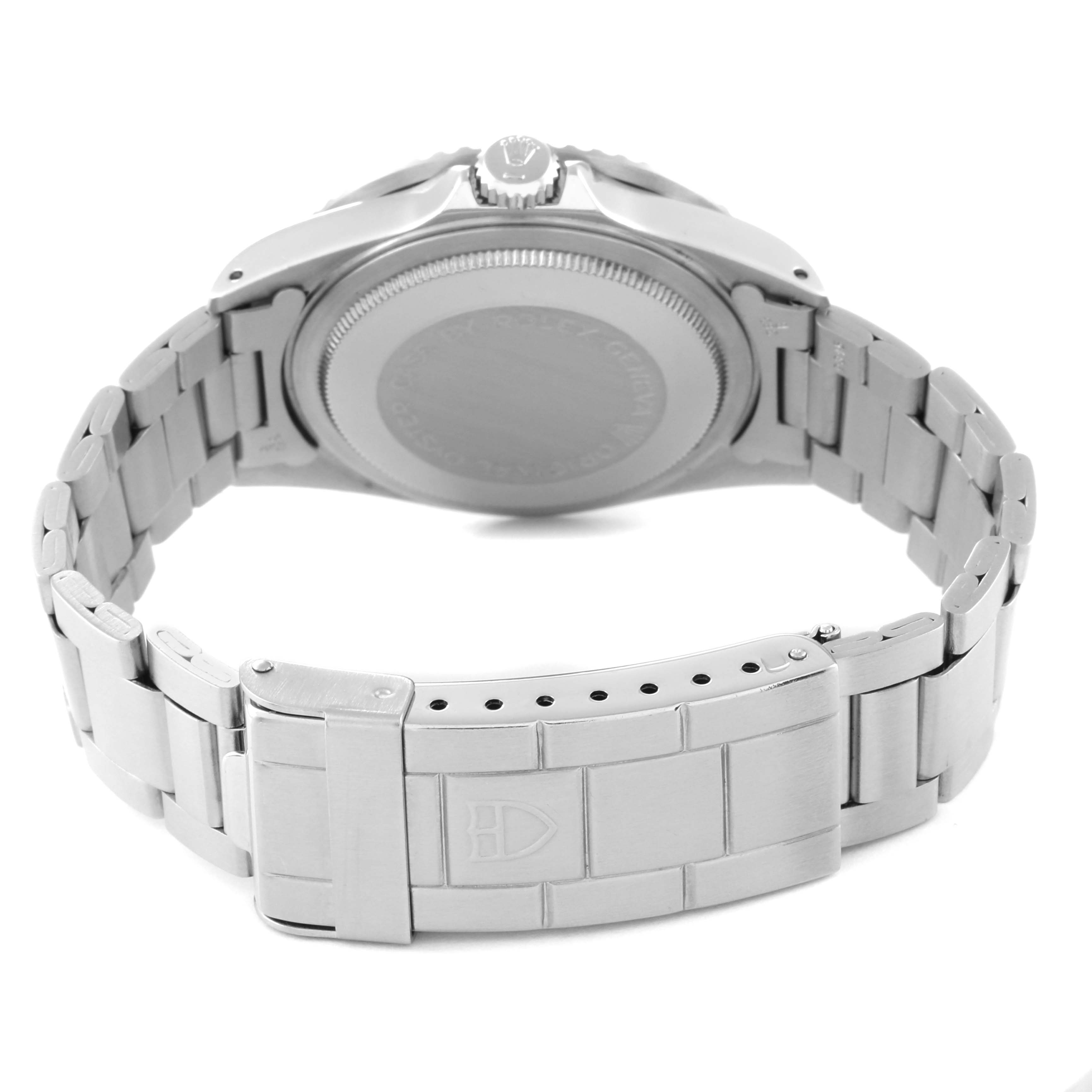 The image shows the back and clasp mechanism of a Tudor Submariner 75090 Men's Stainless Steel Black Dial 75090 Men's Stainless Steel Black Dial's stainless steel bracelet.