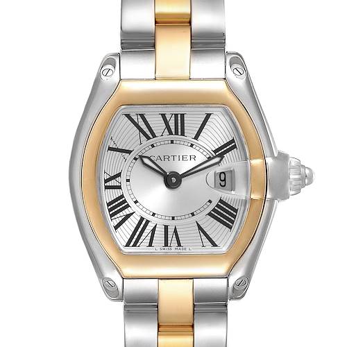Photo of Cartier Roadster Steel Yellow Gold Silver Dial Ladies Watch W62026Y4