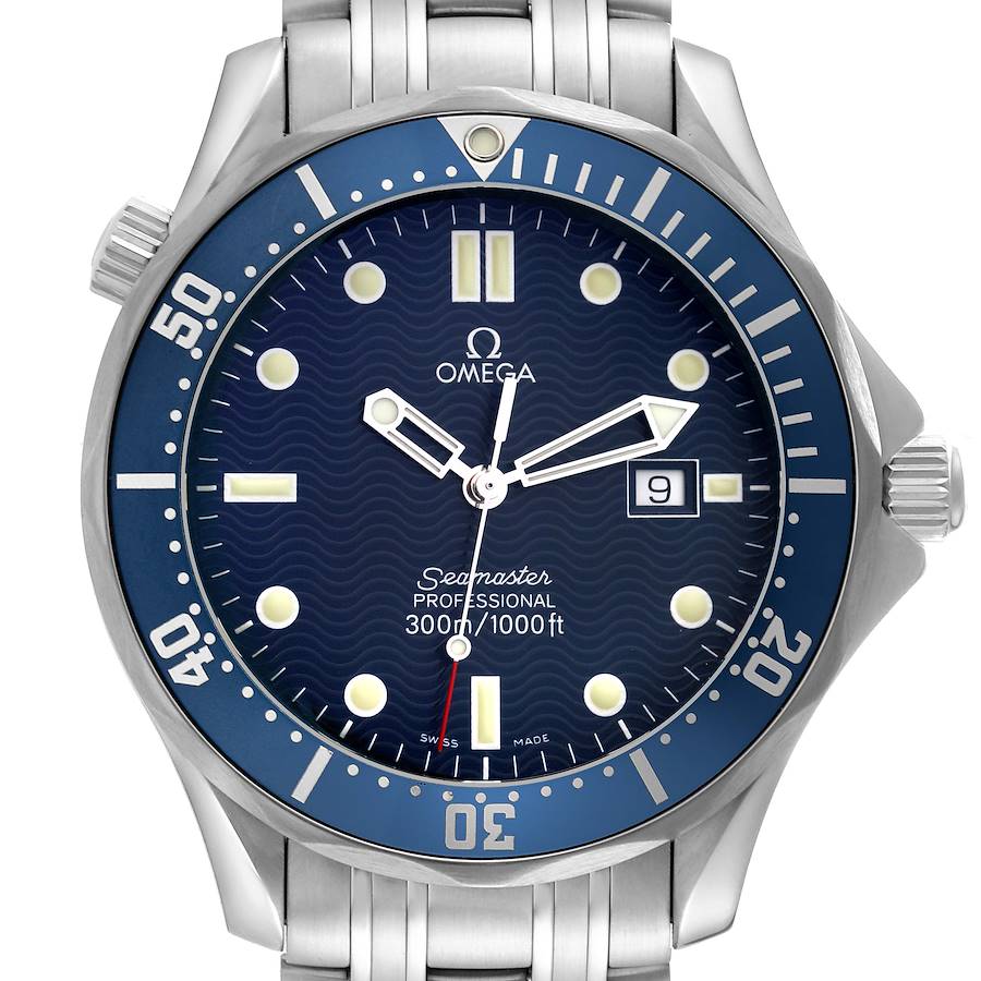 Omega Seamaster Diver James Bond Blue Dial Steel Mens Watch 2541.80.00 SwissWatchExpo