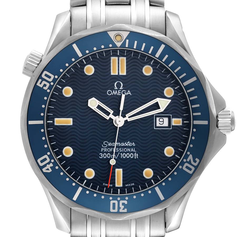 Omega Seamaster Diver James Bond Blue Dial Steel Mens Watch 2541.80.00 SwissWatchExpo