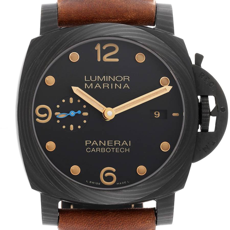 Panerai Luminor 1950 44 Carbotech Mens Watch PAM00661 Box Papers SwissWatchExpo