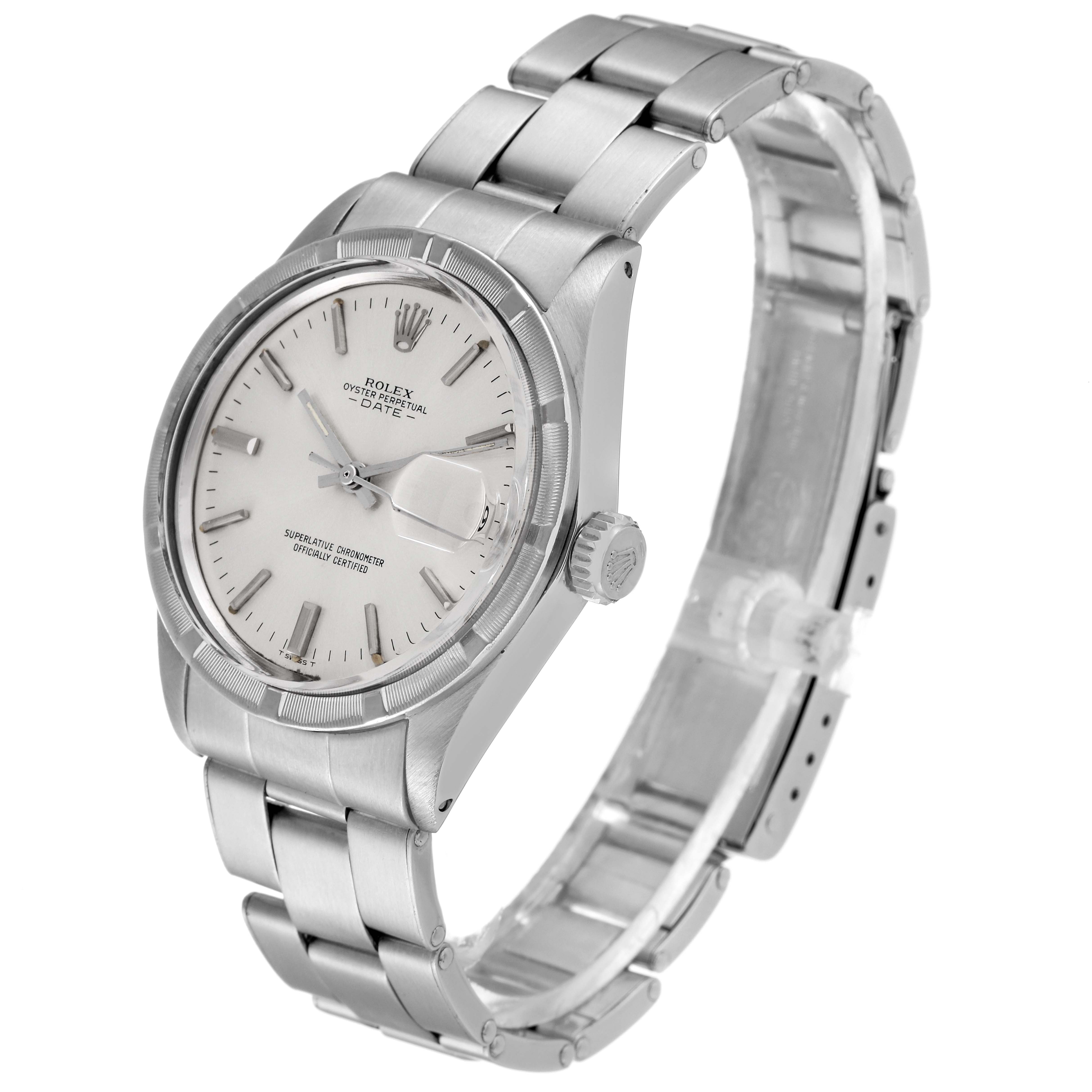 The Rolex Vintage Collection 1501 Men's Stainless Steel Silver Dial 1501 Men's Stainless Steel Silver Dial model is shown at a three-quarter angle, highlighting the dial, bezel, crown, and part of the bracelet.