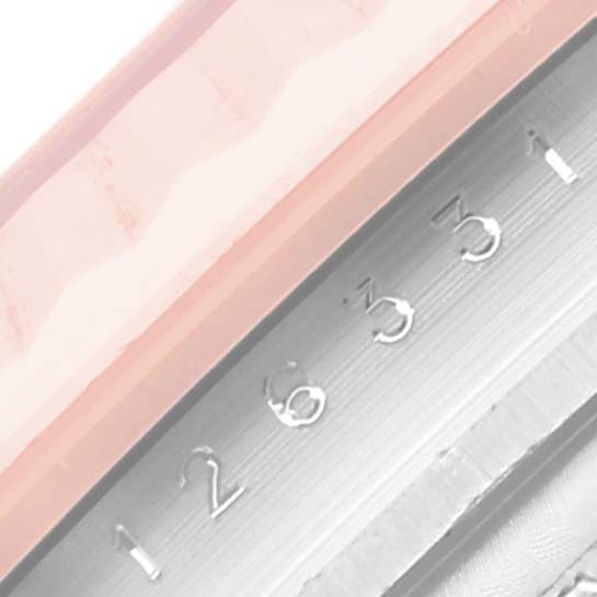 The image shows a partial close-up of the Rolex Datejust 41 126331 Men's Steel and Gold (two tone) Grey Dial 126331 Men's Steel and Gold (two tone) Grey Dial, focusing on the numbered bezel from 1 to 6.