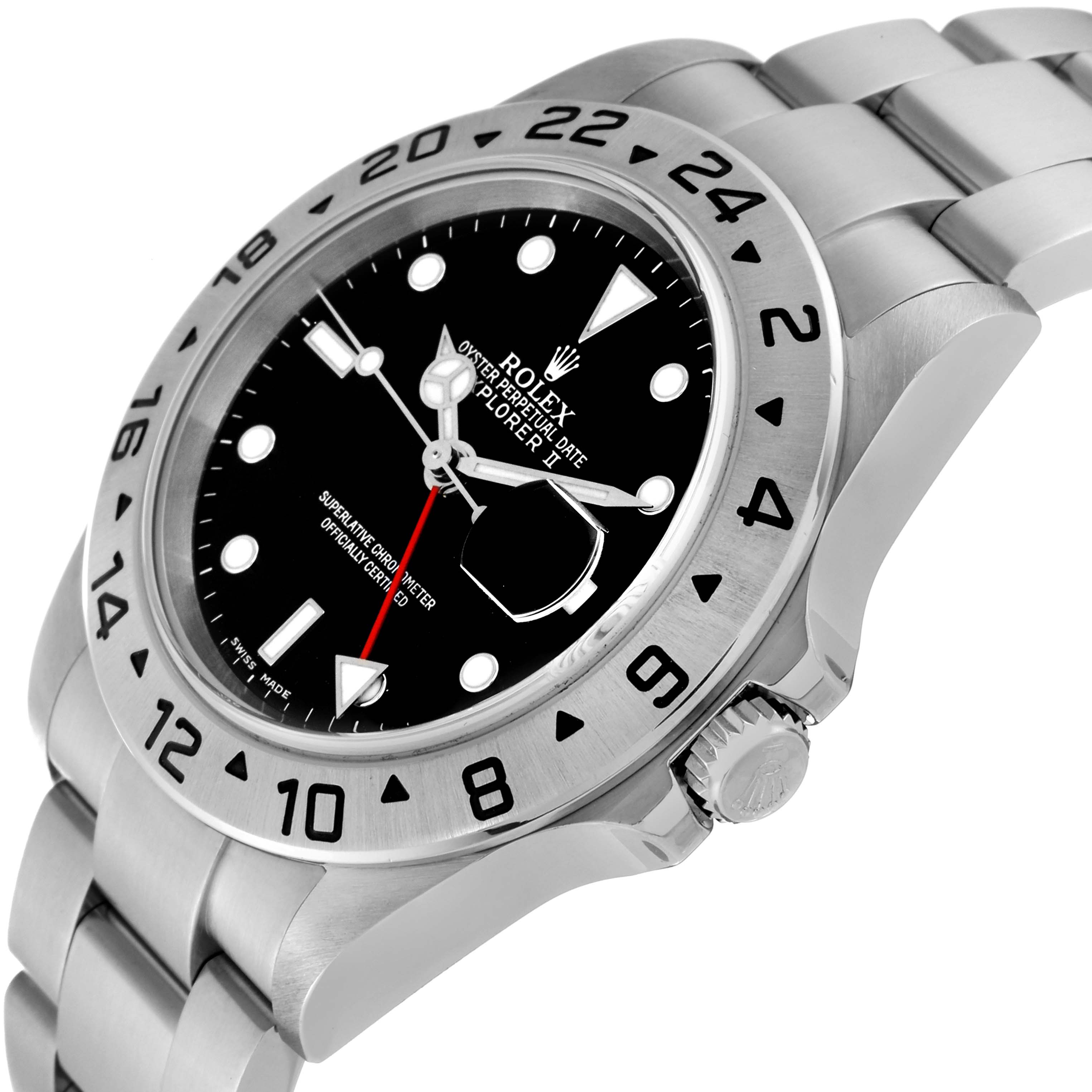 This image shows a close-up, angled view of the Rolex Explorer 16570 Men
s Stainless Steel Black Dial 16570 Men
s Stainless Steel Black Dial watch, highlighting the dial, bezel, crown, and part of the bracelet.