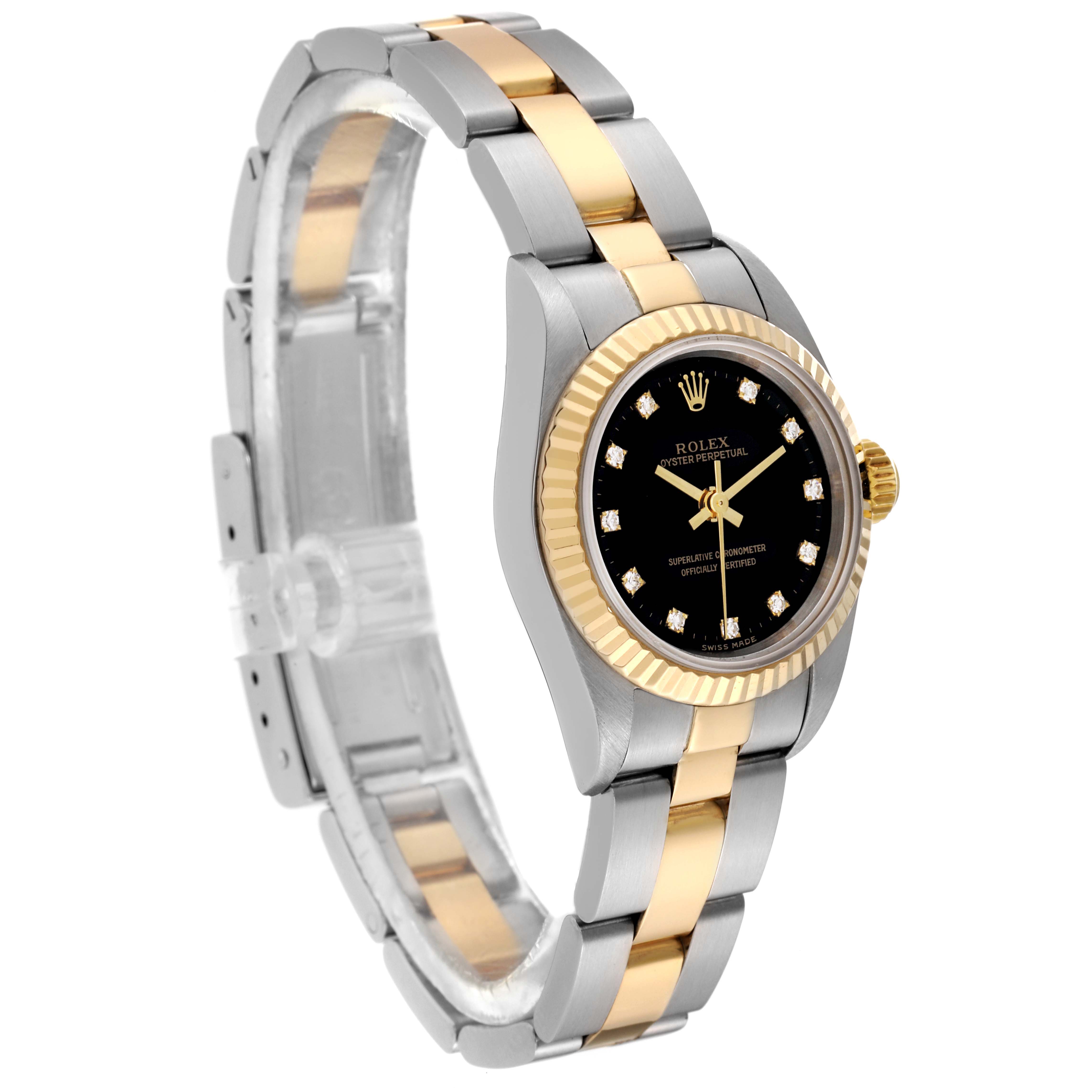 ROLEX OYSTER PERPETUAL LADY 67193 3コマ Rolex Lady Oyster Perpetual ref. 67193 Jubilee gold / stahl