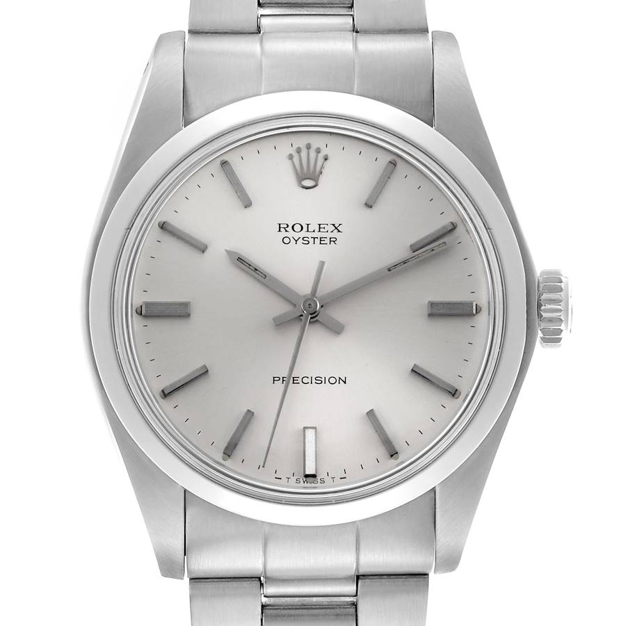The Rolex Vintage Collection model 6426 men's watch is shown from a top-down angle, highlighting the dial, case, crown, and part of the bracelet.