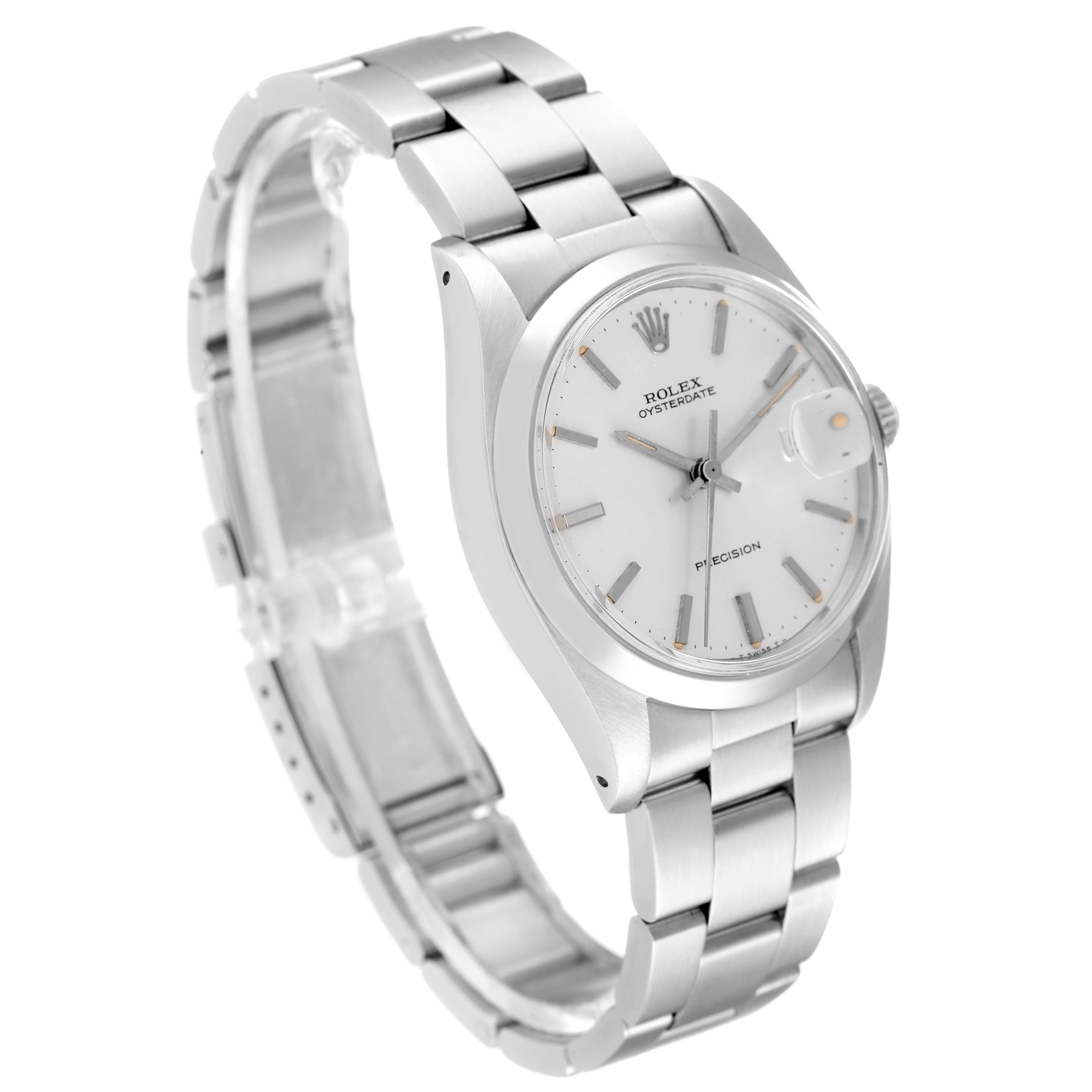 The Rolex Vintage Collection 6694 Men's Stainless Steel Silver Dial 6694 Men's Stainless Steel Silver Dial model is shown at a three-quarter angle, displaying the face, bezel, and part of the wrist band.