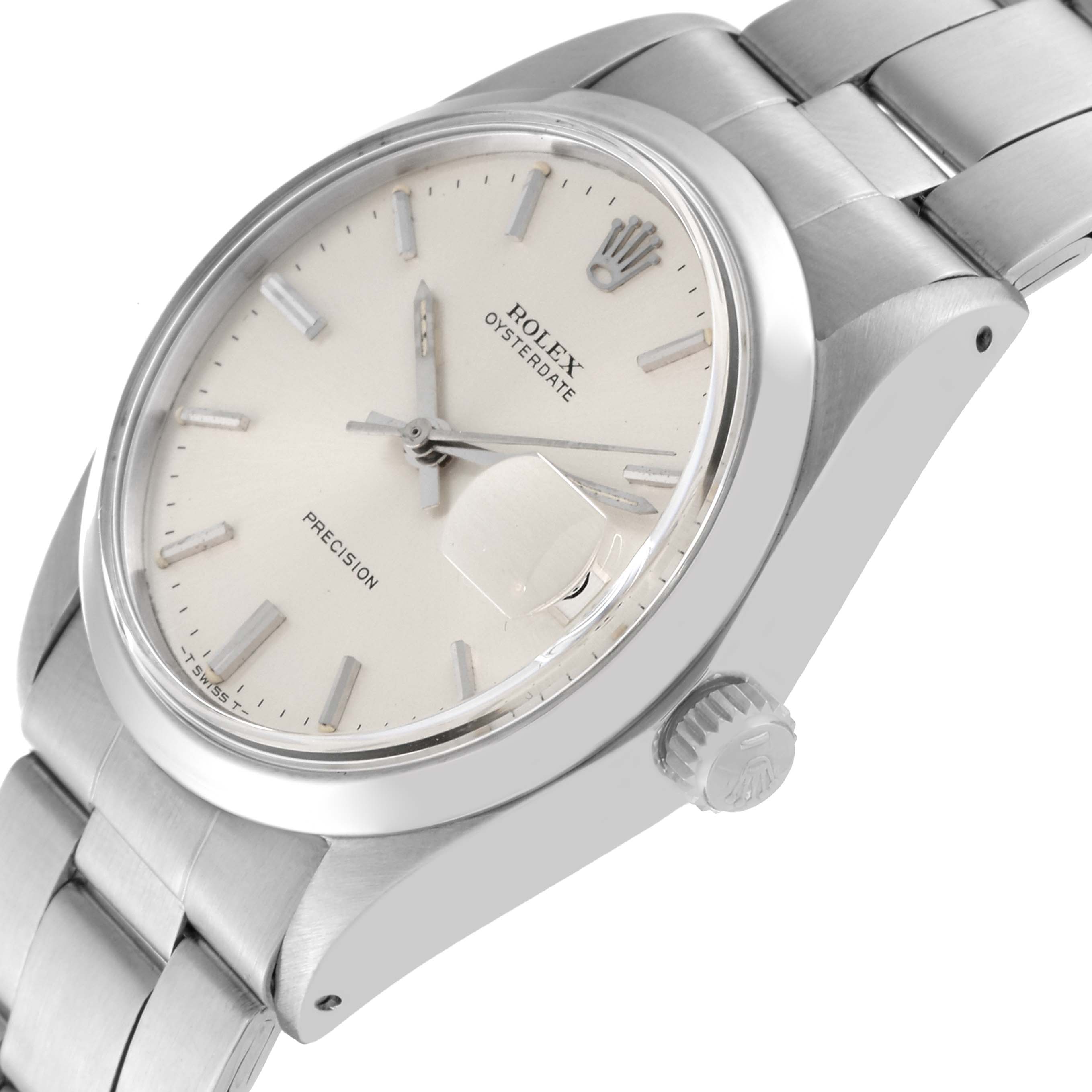 The Vintage Collection Rolex watch is shown at a tilted angle with the dial, crown, and bracelet visible.