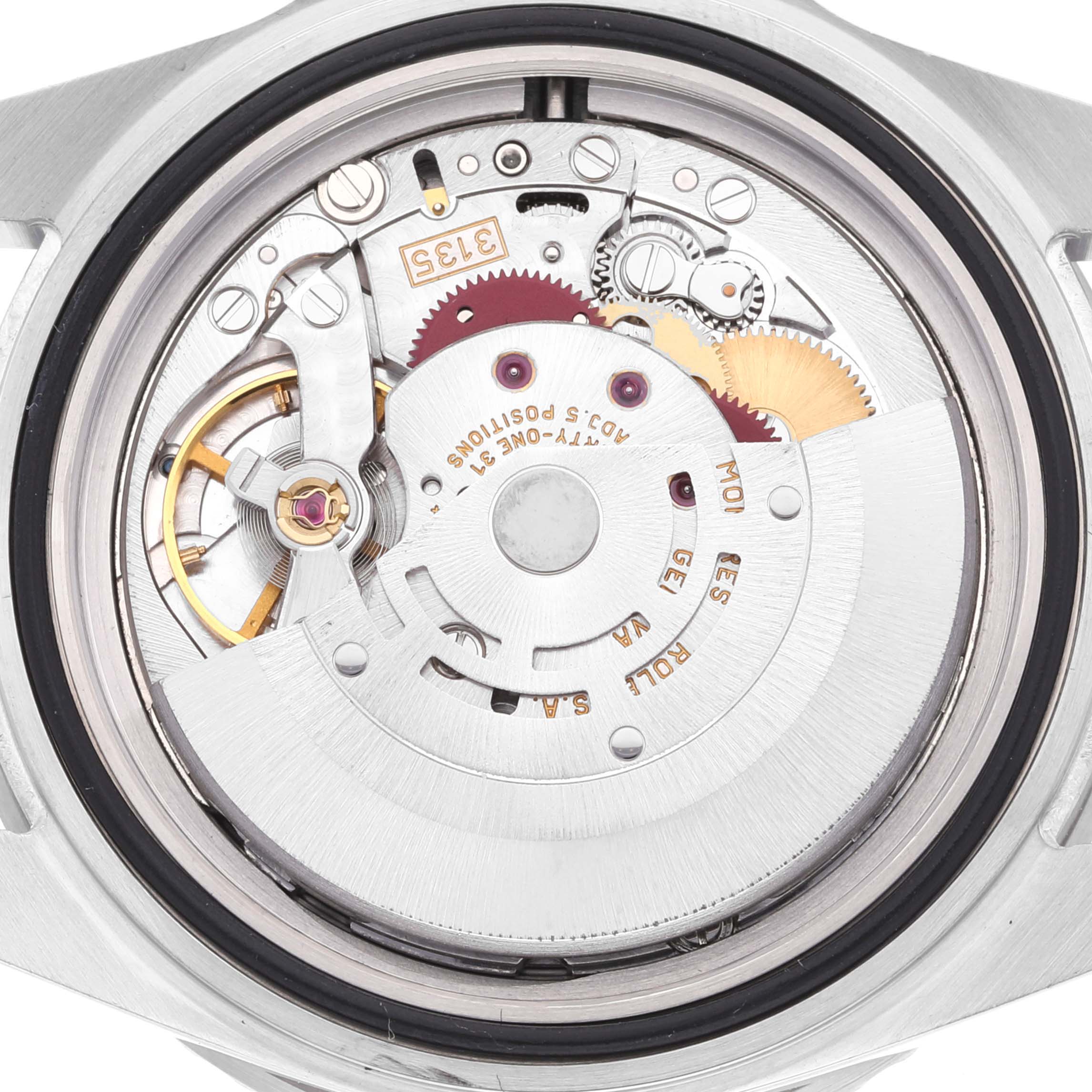 This is an image showing the inner mechanism and movement of the Rolex Submariner 16610 Men
s Stainless Steel Black Dial 16610 Men
s Stainless Steel Black Dial watch from the back.