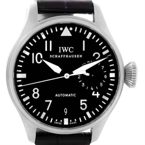 Photo of IWC Big Pilot Automatic Stainless Steel Black Dial Mens Watch IW500901