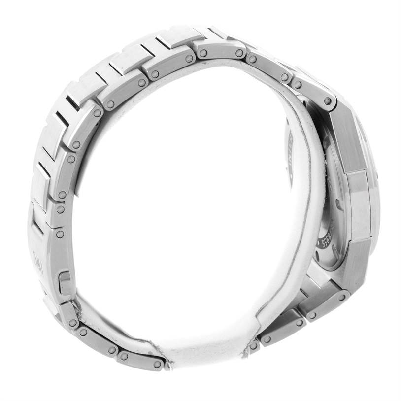The image shows a side view of the IWC Ingenieur IW323904 Men's Stainless Steel Silver Dial IW323904 Men's Stainless Steel Silver Dial watch, highlighting its metal bracelet and part of the case back.