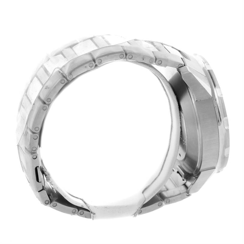 The image shows the side profile of the IWC Aquatimer IW376701 Men's Stainless Steel Black Dial IW376701 Men's Stainless Steel Black Dial watch, focusing on the bracelet and partially the case.