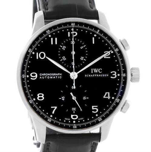 Photo of IWC Portuguese Chrono Automatic Black Dial Mens Watch IW371447