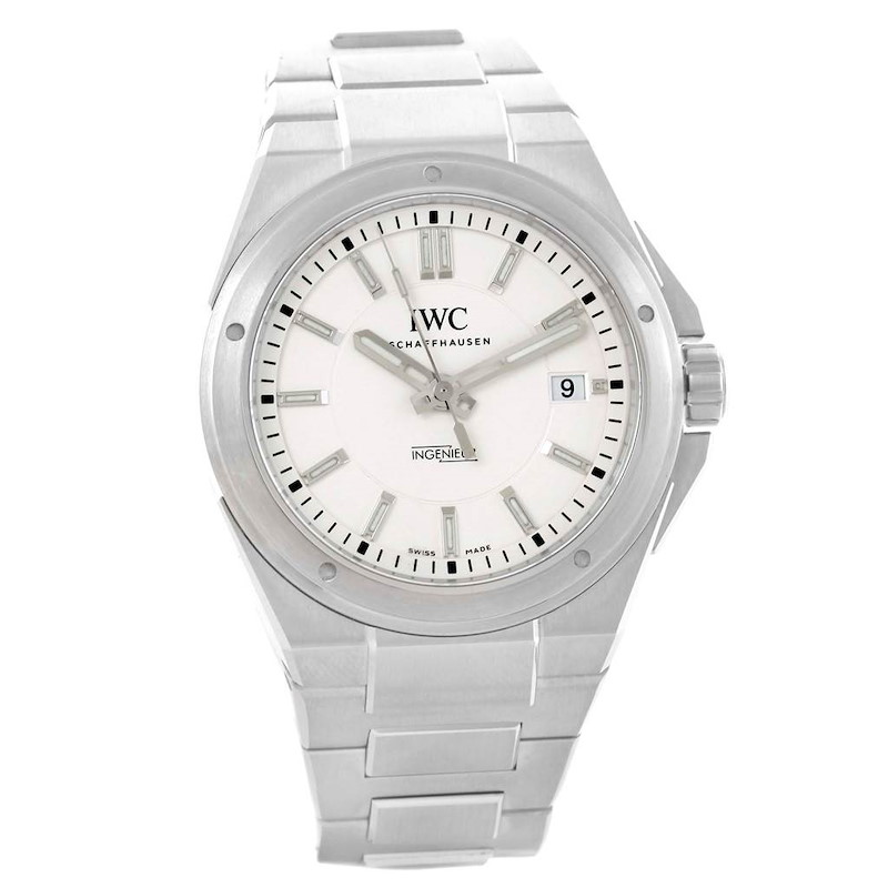 IWC Ingenieur Automatic Silver Dial Mens Watch IW323904 Box Papers SwissWatchExpo